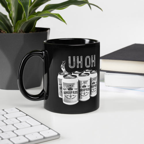 Black Can of Whoop Glossy Mug