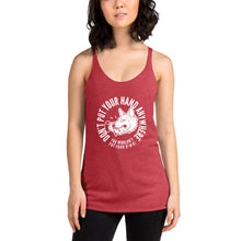 Load image into Gallery viewer, Women&#39;s DON&#39;T put your hand Racerback Tank
