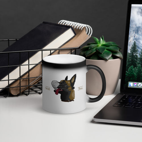 Catching Bad Guys Not RONA Matte Black Magic Mug