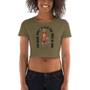 Women's Spartan Dogs of War Crop Tee