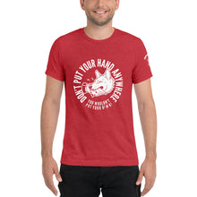Load image into Gallery viewer, Men&#39;s &quot;DON&#39;T put your hand&quot; white logo t-shirt