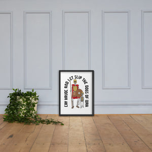 Framed Spartan Dogs of War poster