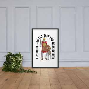 Framed Spartan Dogs of War poster