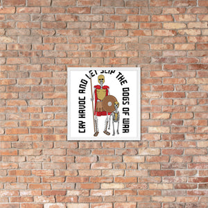 Framed Spartan Dogs of War poster