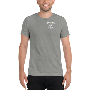 Men's "DON'T put your hand" white logo on back t-shirt