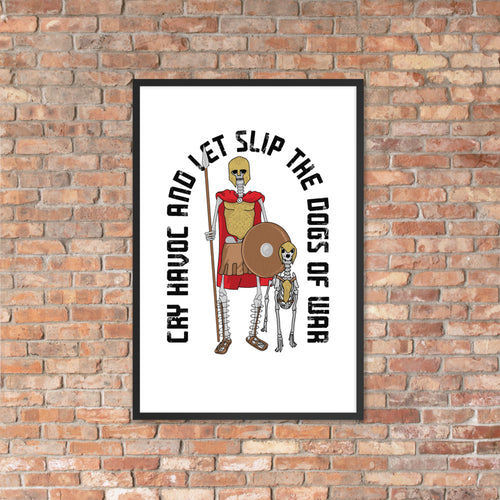 Framed Spartan Dogs of War poster
