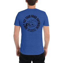 Load image into Gallery viewer, Men&#39;s &quot;DON&#39;T put your hand&quot; black logo on back t-shirt