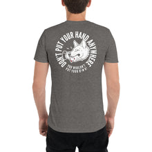 Load image into Gallery viewer, Men&#39;s &quot;DON&#39;T put your hand&quot; white logo on back t-shirt