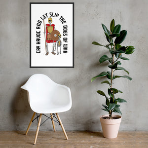 Framed Spartan Dogs of War poster