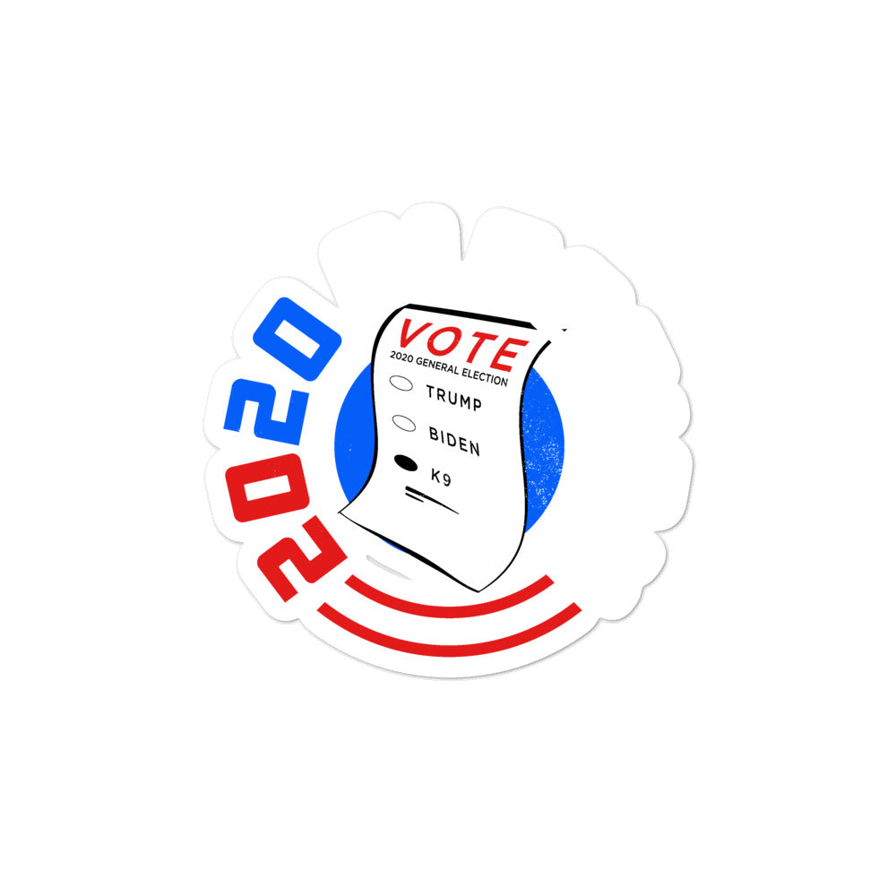 2020 Ballot K9 Bubble-free stickers