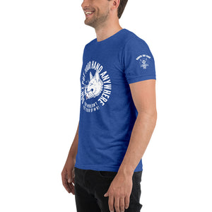 Men's "DON'T put your hand" white logo t-shirt