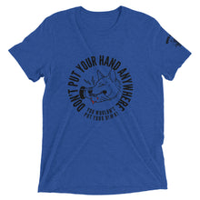 Load image into Gallery viewer, Men&#39;s &quot;DON&#39;T put your hand&quot; black logo t-shirt