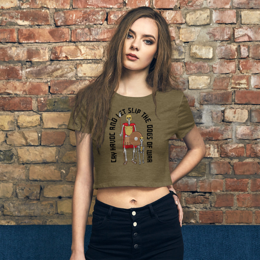 Women's Spartan Dogs of War Crop Tee
