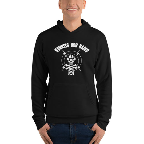 Men's WDR white logo hoodie