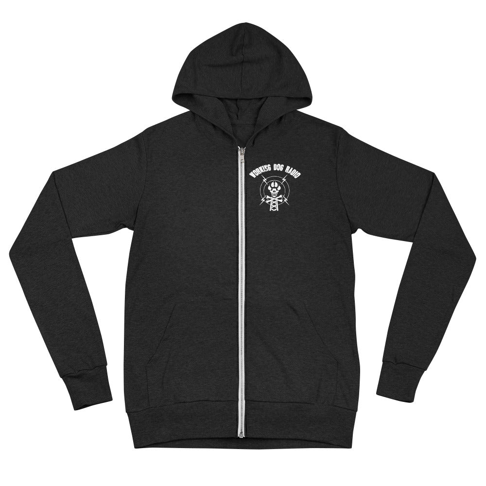 Unisex lightweight zip Can of Whoop hoodie