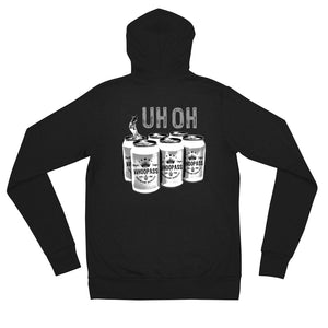 Unisex lightweight zip Can of Whoop hoodie