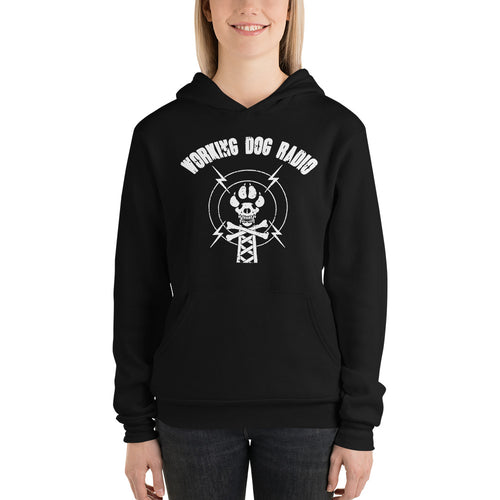 Women's White WDR logo hoodie