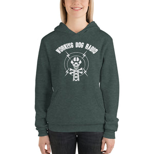 Women's White WDR logo hoodie
