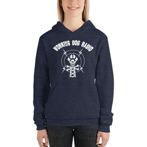 Women's White WDR logo hoodie
